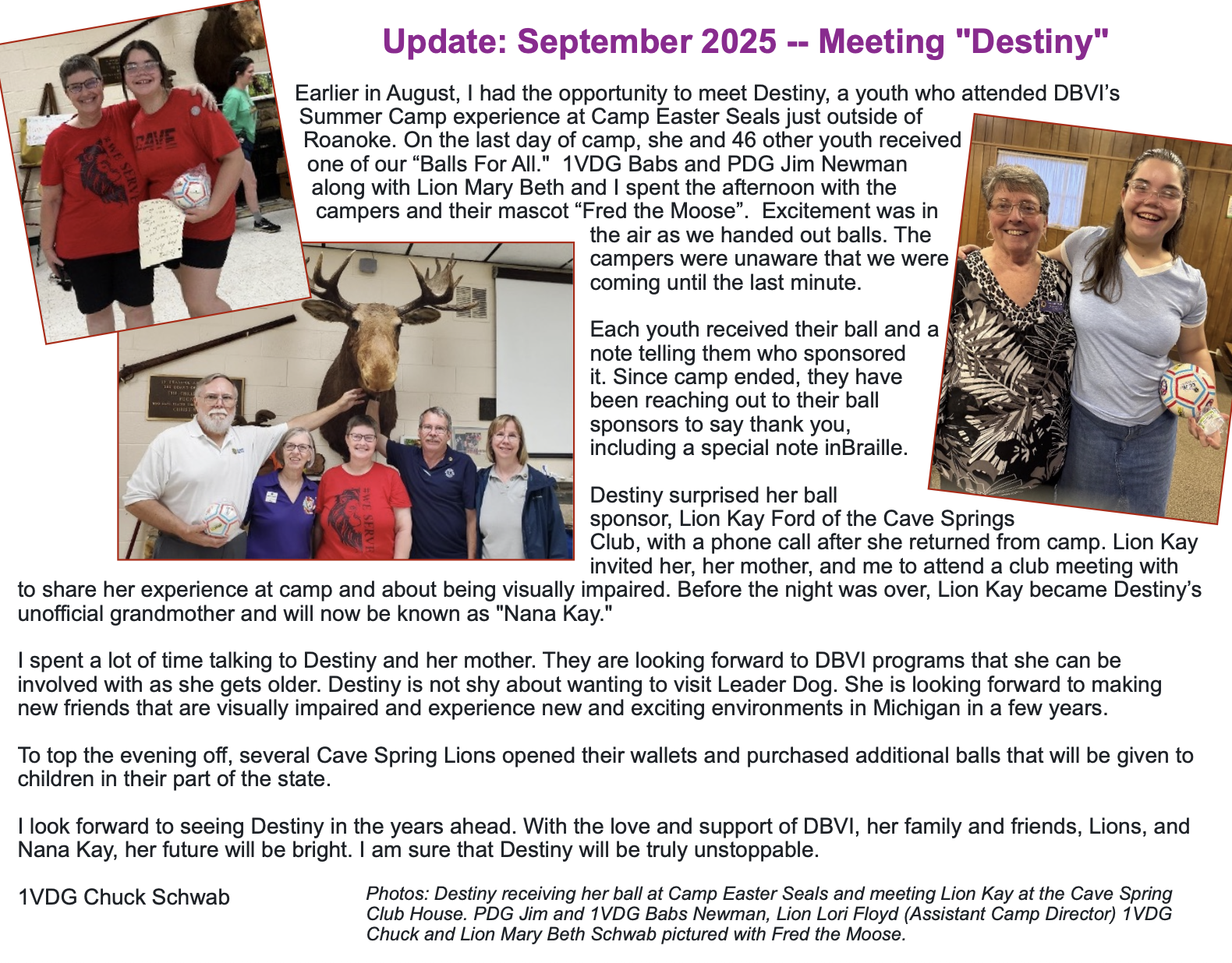 Ball for All Update: September