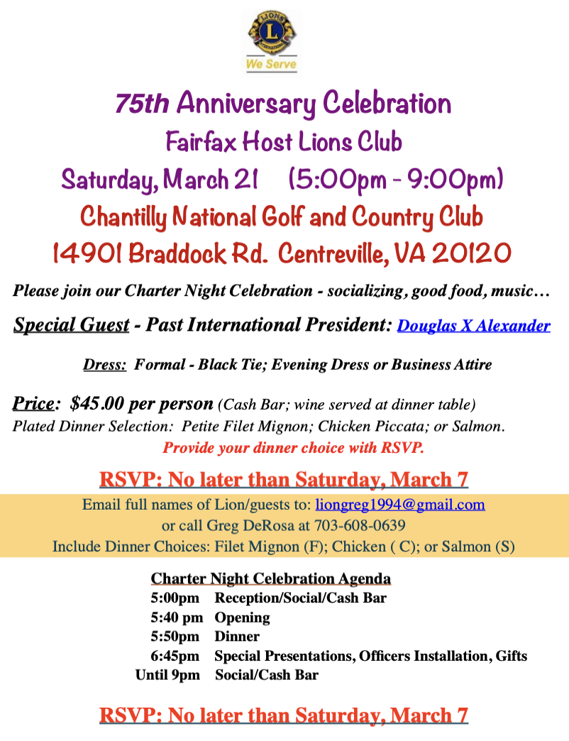 Fairfax Host 75th Celebration