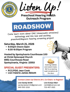 Listen Up! March 21 in Spotsylvania