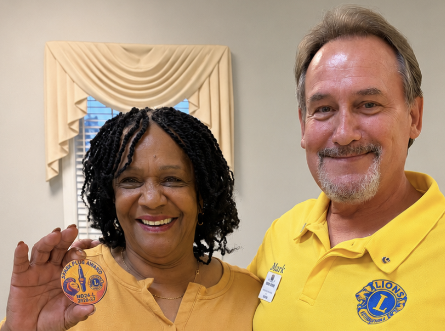 PARK WEST -- Lion Bina Martin-Giles for her innovation, enthusiasm, and outstanding service as Club Secretary.